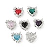 Brass & Glass Micro Pave Cubic Zirconia Pendants KK-S532-04P-1