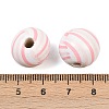 Christmas Printed Schima Wood European Beads WOOD-I015-01K-3