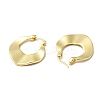 Brass Chunky Twist Rhombus Hoop Earrings for Women EJEW-A079-04G-2