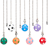 7Pcs Football Resin Charms Ceiling Fan Pull Chain Extenders PALLOY-CP00005-1