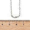 2MM 304 Stainless Steel Textured Dapped Chain Necklaces NJEW-T016-14P-5