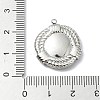304 Stainless Steel Pendant Cabochon Settings STAS-L022-339P-04-3