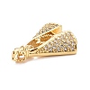 Rack Plating Brass Cubic Zirconia Pendants Findings KK-E275-23G-3