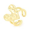 Brass Heart Open Cuff Rings RJEW-Q781-13G-1