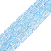 Transparent Crackle Glass Beads Strands GLAA-NH0001-04-A08-1