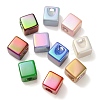 UV Plating Rainbow Iridescent Acrylic Beads OACR-C012-04-1