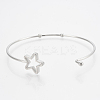 Tarnish Resistant 304 Stainless Steel Bangles STAS-N084-01-3