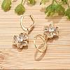 Brass Micro Pave Clear Cubic Zirconia Hoop Earrings for Women EJEW-G428-24G-01-3