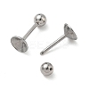 304 Stainless Steel Stud Earring Findings STAS-U056-04B-P-2