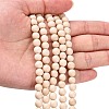 Natural Fossil Beads Strands LS-G-E110-6mm-2-3