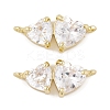 Brass Micro Pave Clear Cubic Zirconia Pendants LS-KK-L212-10G-1
