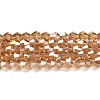 Transparent Electroplate Glass Beads Strands EGLA-A039-T4mm-B18-1
