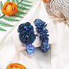 2Pcs 2 Colors Chic Solid Color French Satin Pigtail Hair Tie for Elegant Hairstyles OHAR-TA0001-11-9