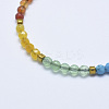 Mixed Stone Braided Bead Bracelets BJEW-I258-N-2