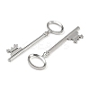 Tibetan Style Alloy Skeleton Key Large Pendants LS-TIBEP-S105-P-RS-2