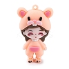 The 12 Chinese Zodiac Girl Doll PVC Plastic Pendants LS-KY-S172-16A-1