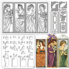 1Pc Angel Theme Bookmark Carbon Steel Cutting Dies Stencils DIY-GL0003-213-1