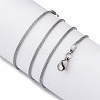 304 Stainless Steel Mesh Chain Necklaces for Women Men LS-NJEW-P321-01P-2