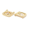 Rack Plating Brass Cubic Zirconia Pendants KK-D073-25G-04-2