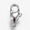 Tarnish Resistant Polished 316 Surgical Stainless Steel Lobster Claw Clasps X-STAS-Z013-12P-1
