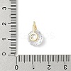 Rotatable Brass Micro Pave Cubic Zirconia Pendants KK-E791-18G-3
