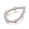 Rack Plating Brass Clear Cubic Zirconia Linking Rings KK-I716-26P-03-2