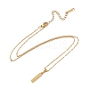 Ion Plating(IP) Initial Letter 304 Stainless Steel Pendant Necklaces NJEW-M199-01G-I-3