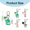 4Pcs 4 Styles Animal Resin Pendant Decorations HJEW-TAC0069-3