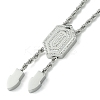 304 Stainless Steel Rope Chain Necklaces NJEW-Q322-07P-3