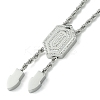 304 Stainless Steel Rope Chain Necklaces NJEW-Q322-07P-3