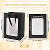 Paper Visible Window Gift Bags with Rope Handles ABAG-WH0040-14A-2
