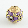 Round Handmade Grade A Rhinestone Indonesia Beads IPDL-S029-06-1
