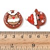Santa Claus & Tree & Deer Christmas Theme Opaque Resin Cabochons RESI-B037-03-3
