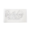 Word Birthday Squad Hotfix Rhinestone LS-DIY-XCP0002-24-1