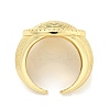 Clear Cubic Zirconia Wide Open Cuff Ring RJEW-L121-020G-3