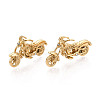 304 Stainless Steel Rhinestone Pendants STAS-T068-45G-1