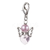 Heart Angel Glass Pendant Decoration HJEW-JM01980-02-1