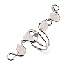 Natural Mixed Gemstone Chips Finger Ring G-Q1002-09-2