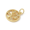 Brass Micro Pave Cubic Zirconia Pendants KK-S337-07G-B-2