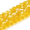 Transparent Electroplate Glass Beads Strands EGLA-A039-T3mm-B22-1
