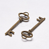 Tibetan Style Alloy Pendants X-TIBEP-14008-AB-FF-2