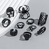 10Pcs Halloween Adjustable Alloy Finger Cuff Rings Sets RJEW-L131-01EB-2