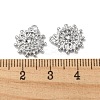 Brass Micro Pave Clear Cubic Zirconia Charms KK-H460-28P-3