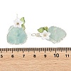 Copper Wire Wrapped Natural Green Fluorite Pendants PALLOY-TA00434-3