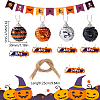 24Pcs 4 Colors Foam Scale Ball with Cord Pendant Decorations DIY-SC0026-74-2