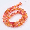 Two Tone Natural White Jade Bead Strands G-R165-8mm-06-2