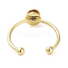 Brass Open Cuff Ring Components KK-Q799-01G-01-3
