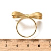 Bowknot 304 Stainless Steel Finger Rings for Women RJEW-G339-05G-01-3