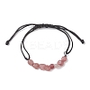 Natural Gemstone Chip Beads Link Bracelets BJEW-JB13310-3