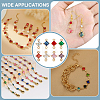 16Pcs 8 Colors Transparent Glass Links/Connectors GLAA-ME0001-12-4